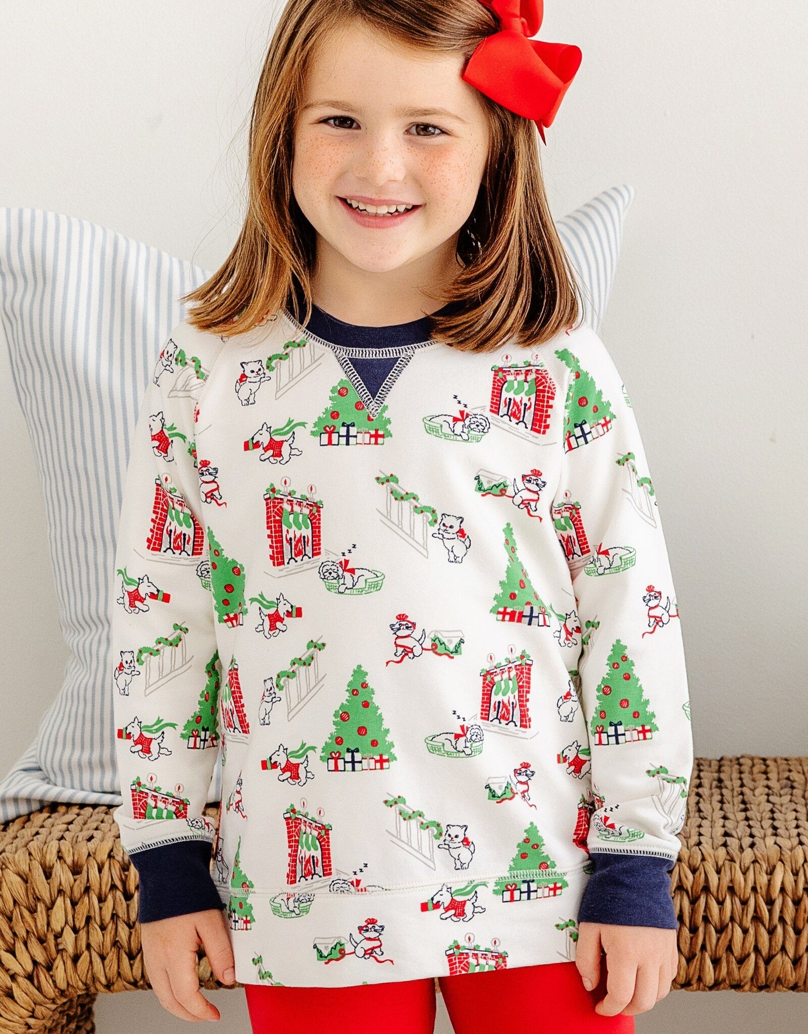 TBBC Cassidy Crewneck Classic Christmas Navy
