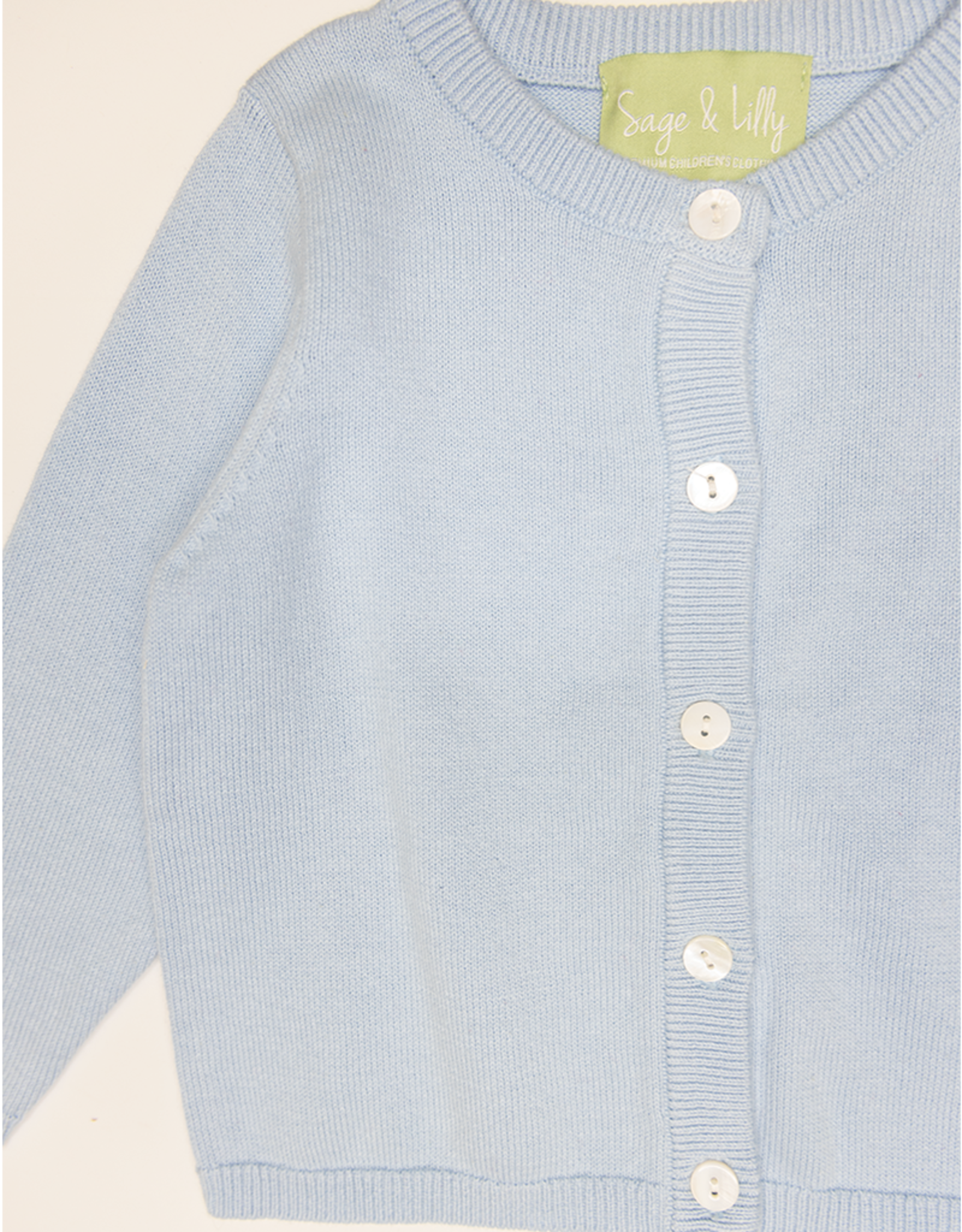 Sage & Lilly 8627 Light Blue Cardigan Sweater