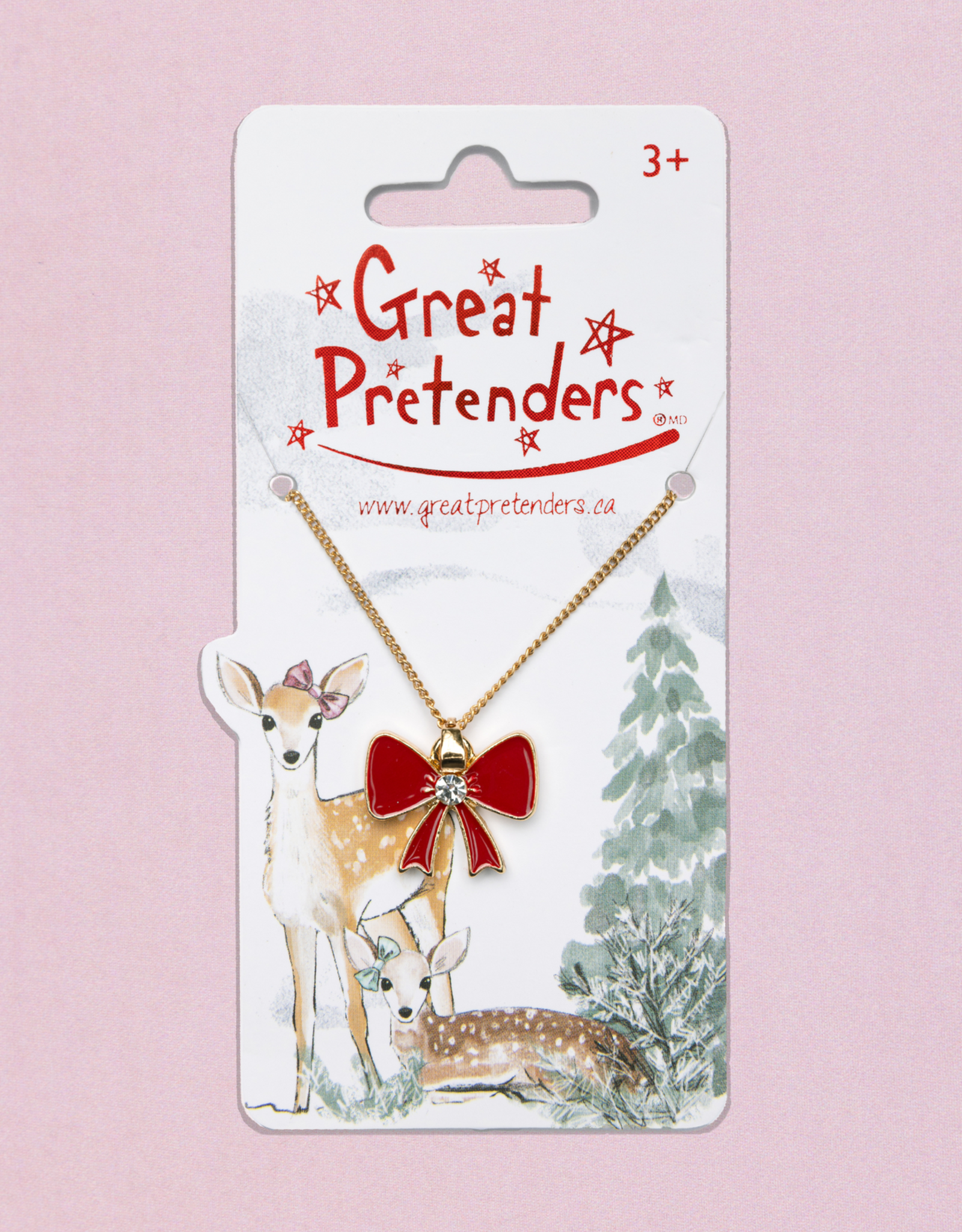 GreatPretenders 86155 Holiday Bow Necklace