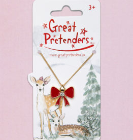 GreatPretenders Holiday Bow Necklace