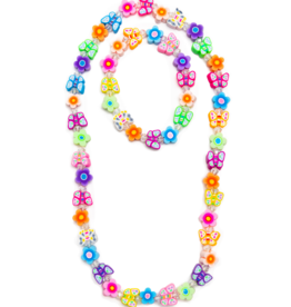 GreatPretenders Flutter flowers Necklace Bracelet Set