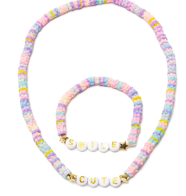 GreatPretenders Cute Smile Necklace Bracelet Set