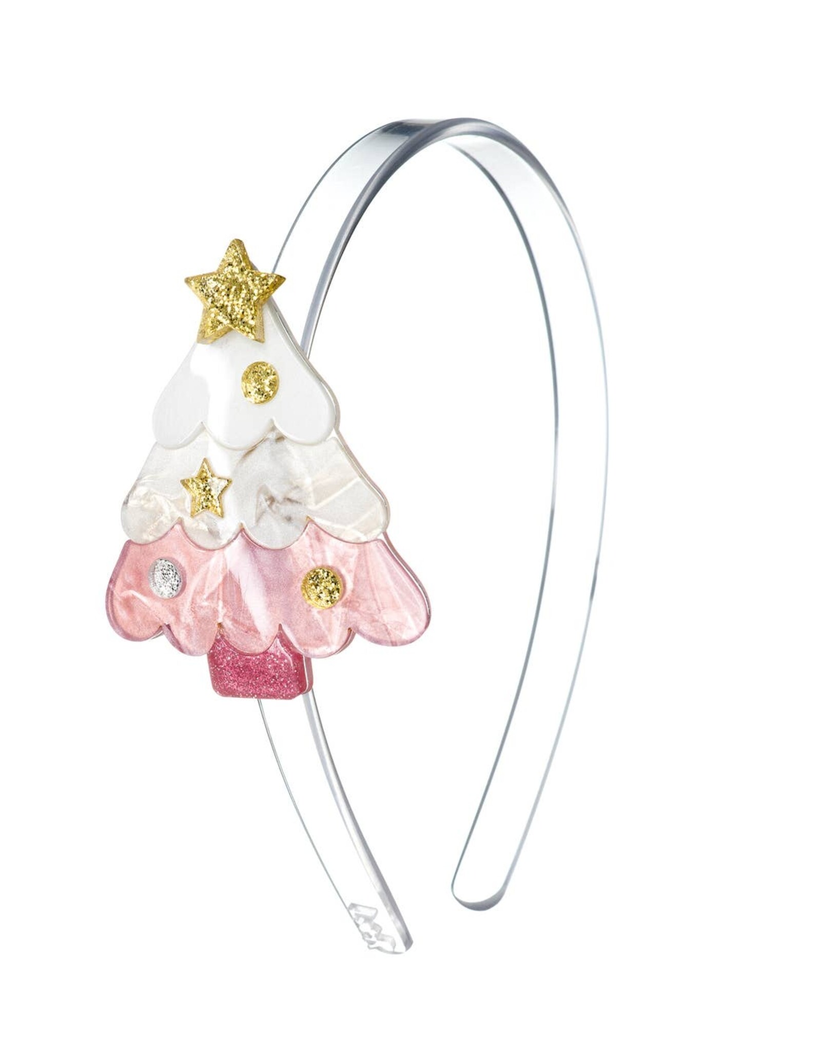 Lilies & Roses LR Headband Christmas Tree Pink Pearl H245-3Q
