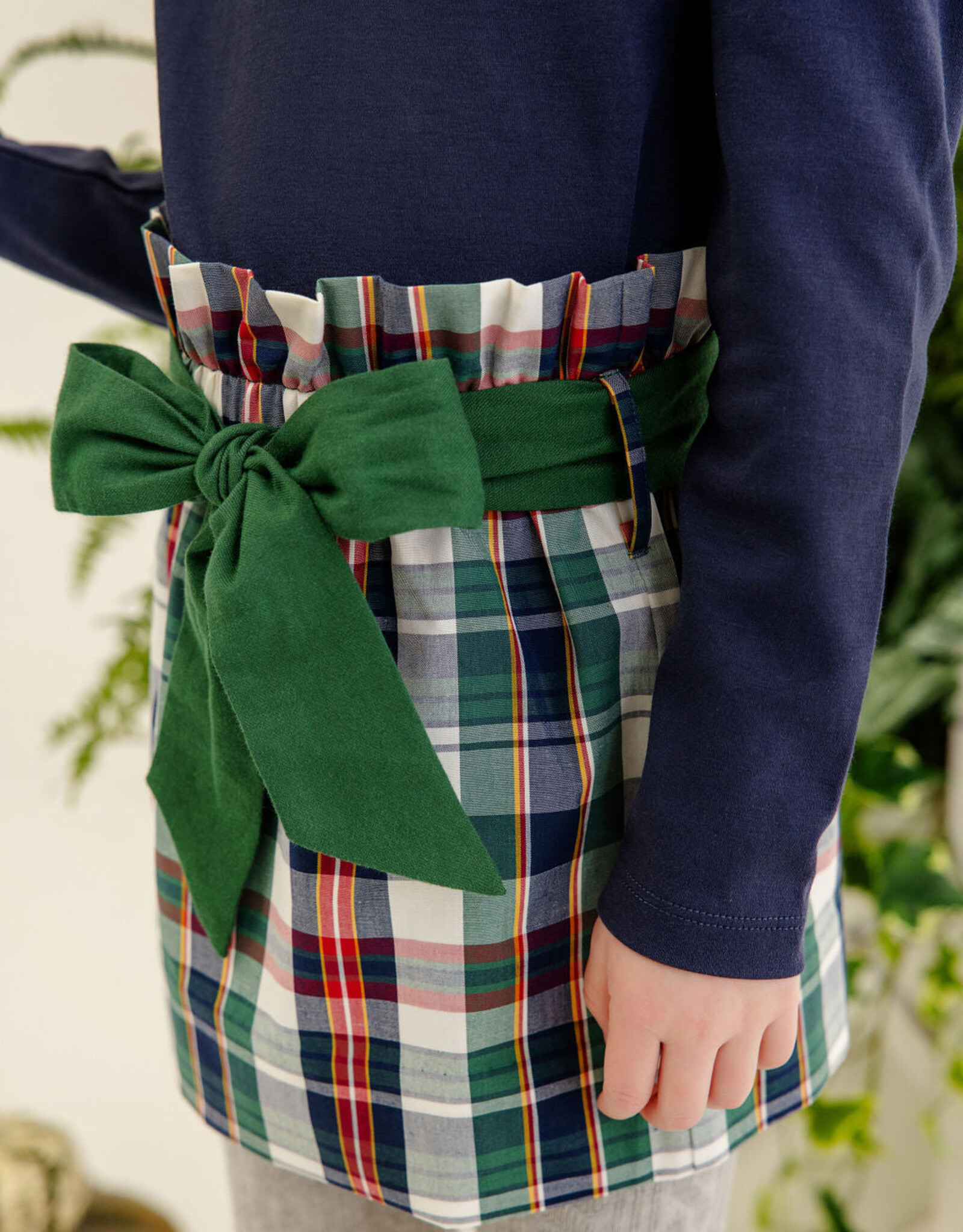 TBBC Beasley Bow Skirt Field Park Plaid