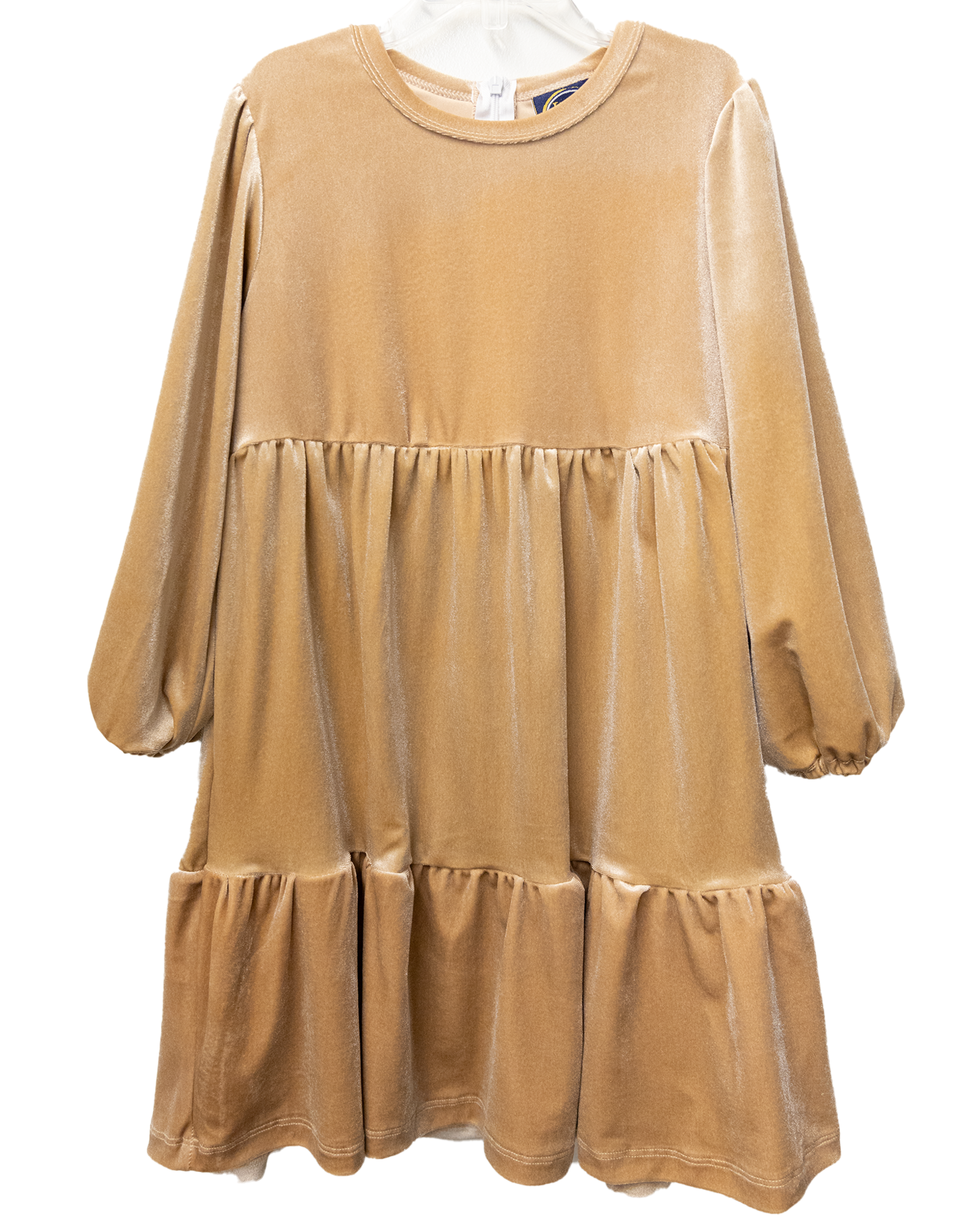 Emma Jean 1020 Kinsley Tan Velvet Dress