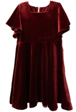 Emma Jean 1017 Addison Burgundy Velvet Dress