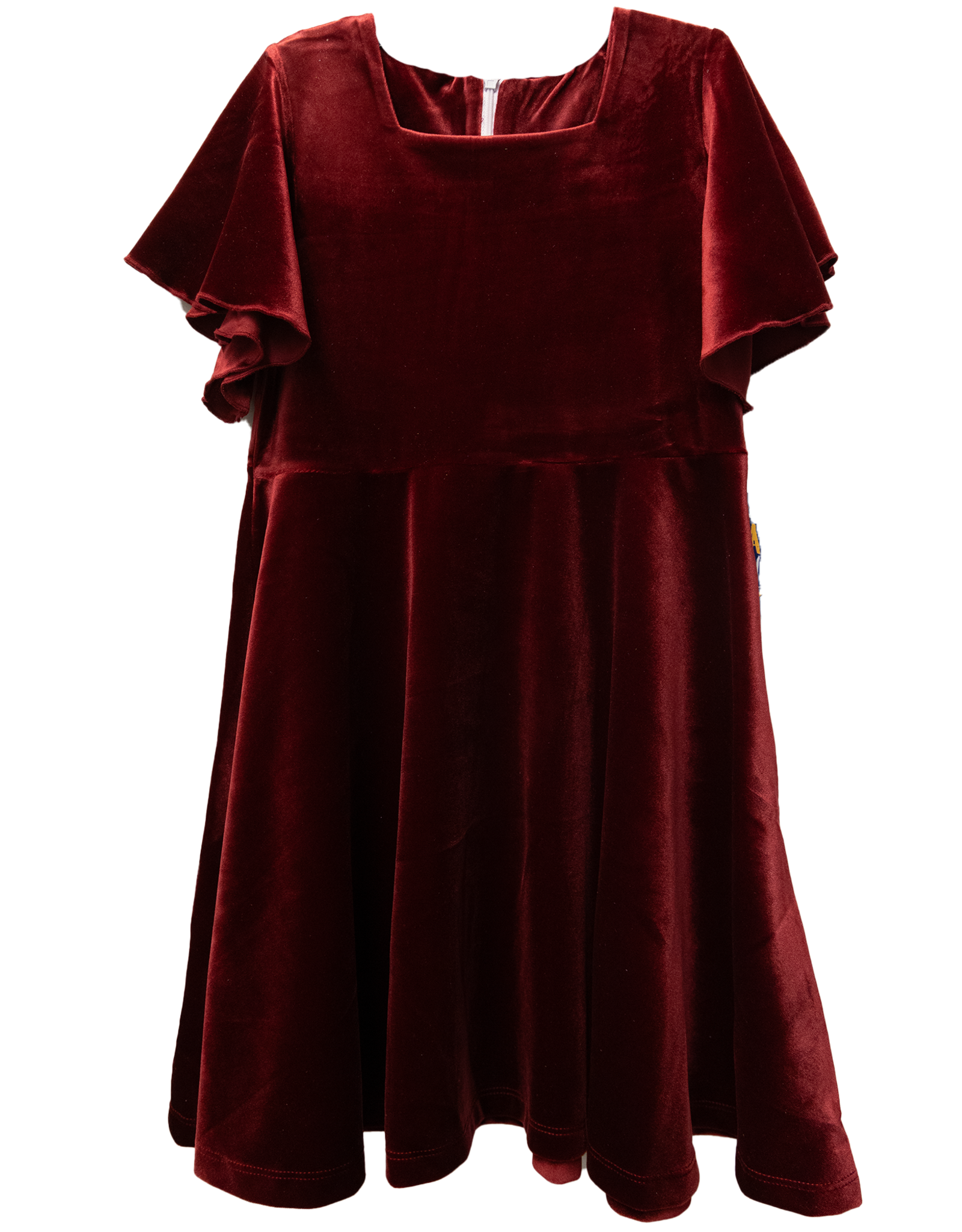 Emma Jean 1017 Addison Burgundy Velvet Dress