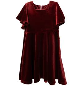 Emma Jean Addison Burgundy Velvet Dress