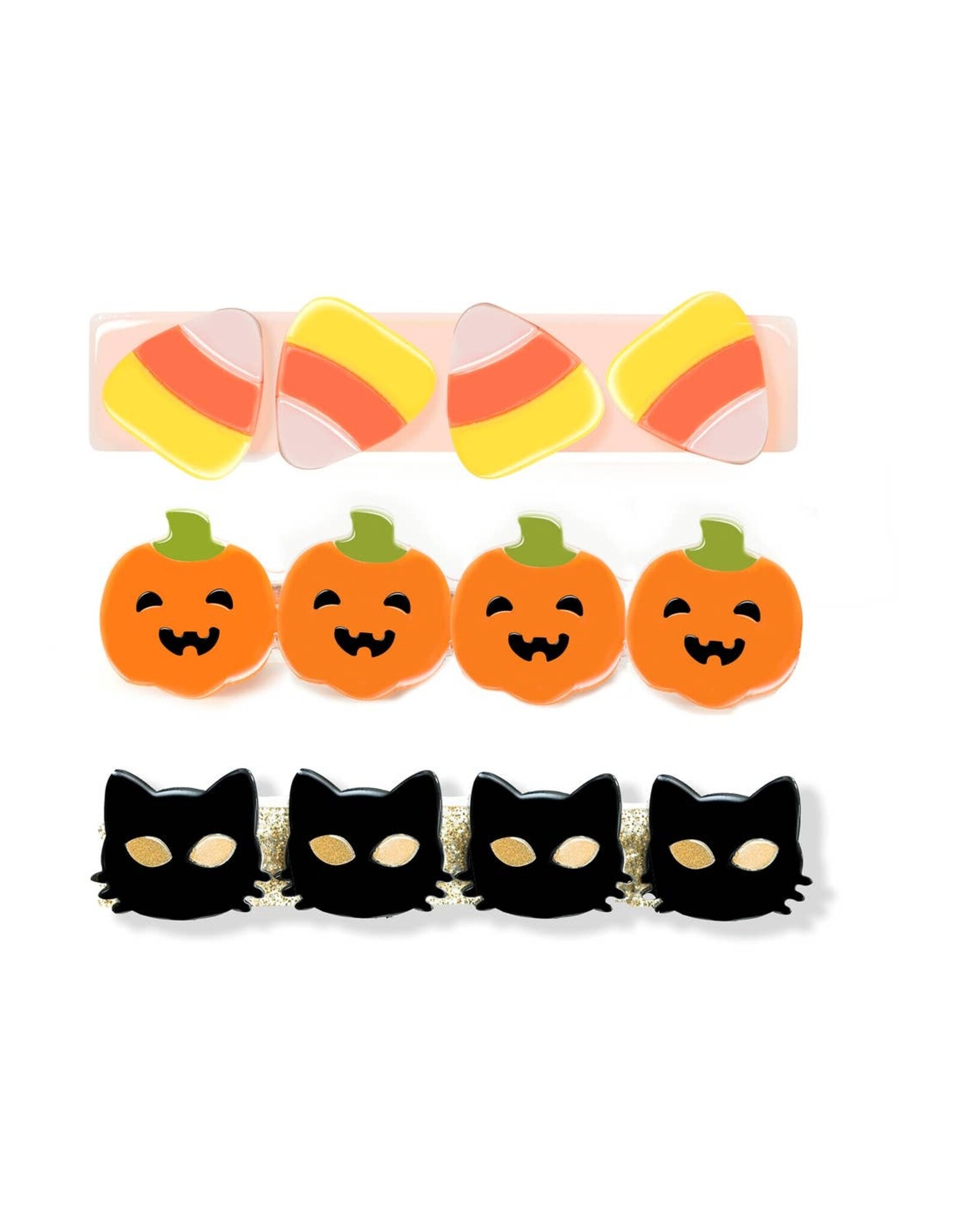 Lilies & Roses LR Alligator Clips Candy Corn & Pumpkins AC234A-231C