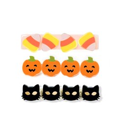 Lilies & Roses Alligator Clips Candy Corn & Pumpkins