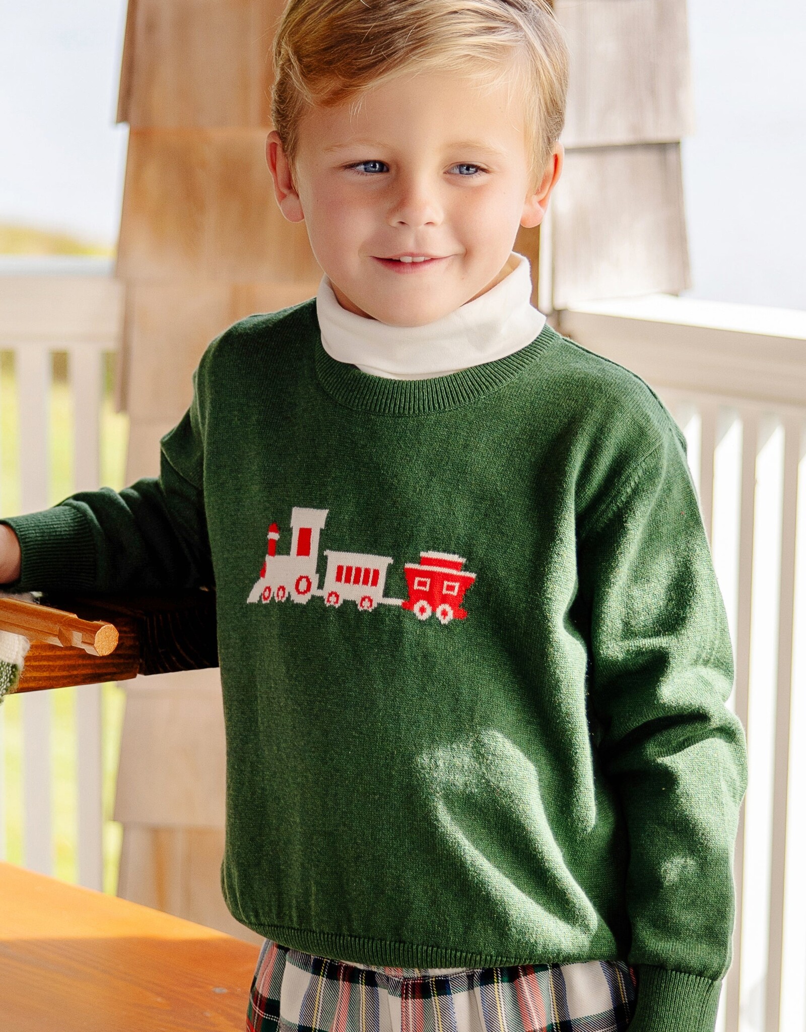 TBBC Isaacs Intarsia Sweater Grier Green Train
