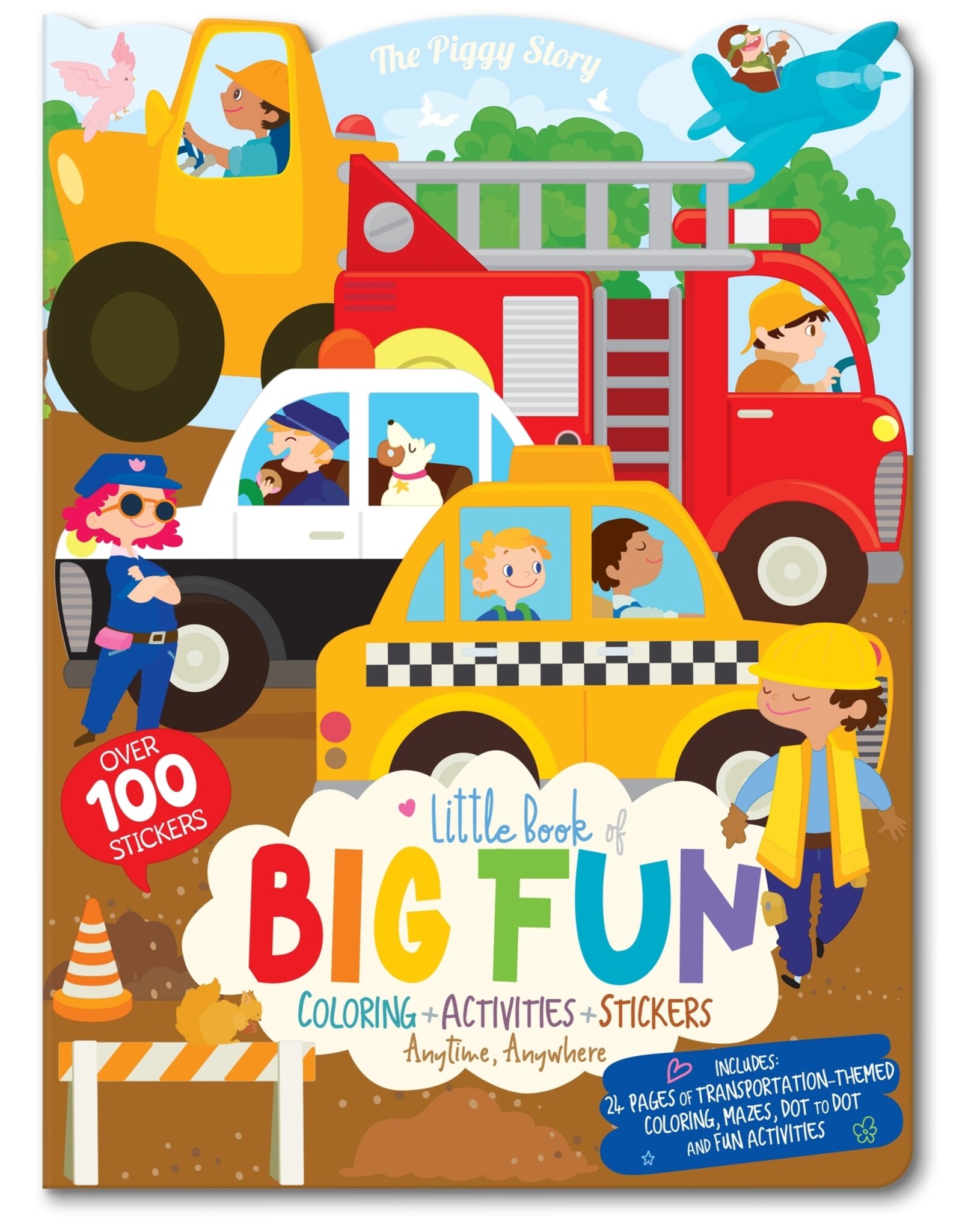 The Piggy Story Crazy Car Town Activity and Coloring Book w/Stickers