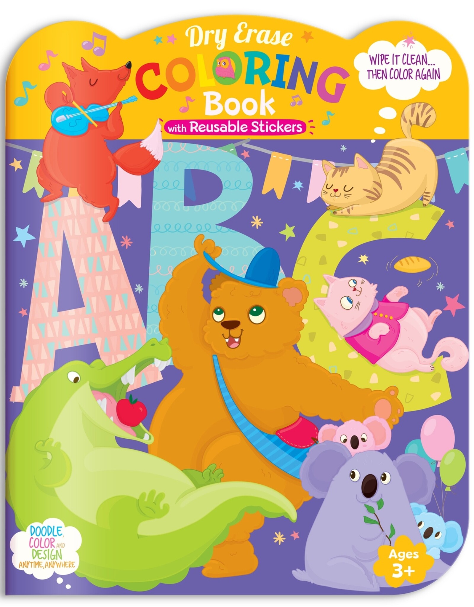 The Piggy Story Dry Erase Coloring Book w/Stickers Animal ABC