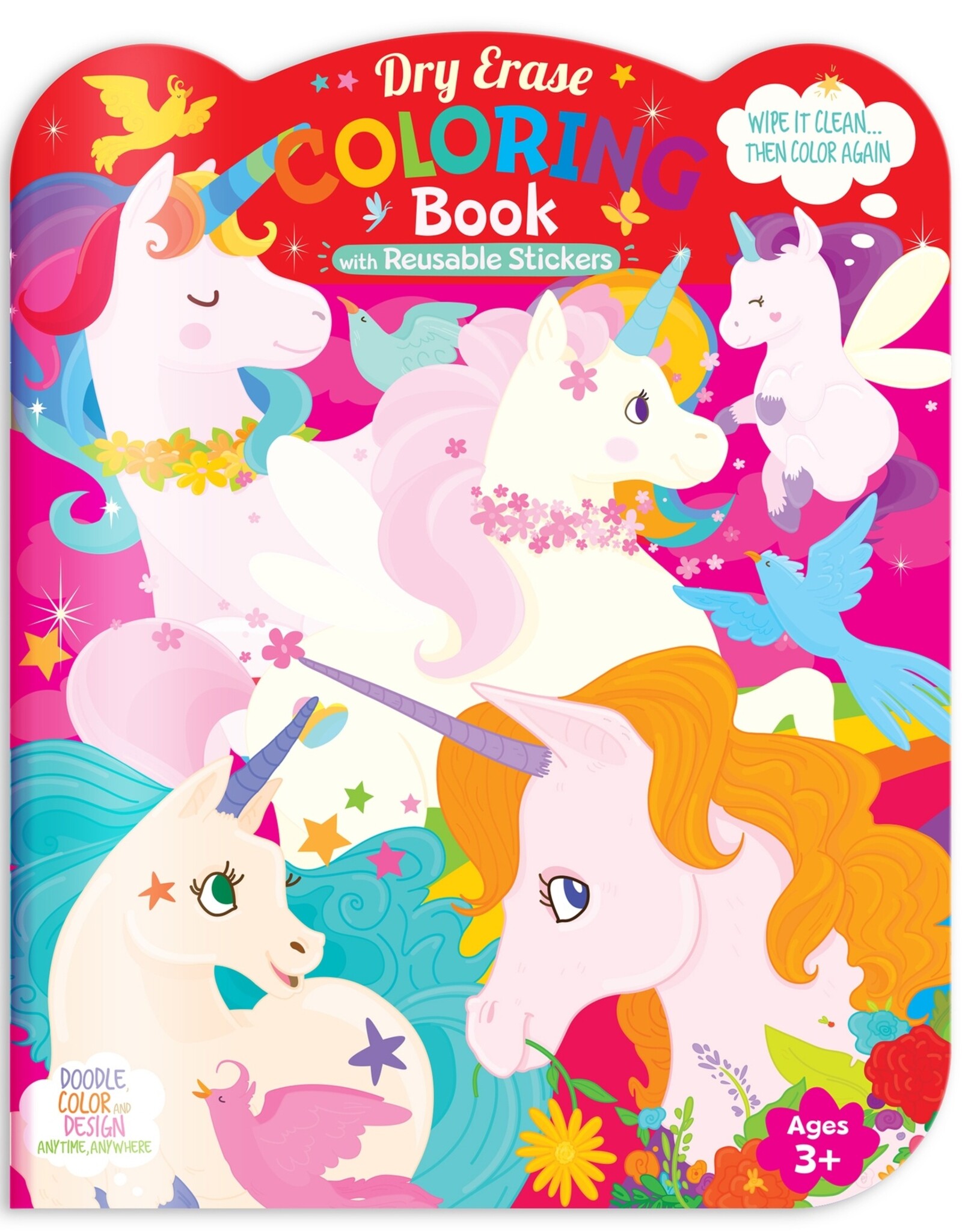 The Piggy Story Dry Erase Coloring Book w/Stickers Unicorn
