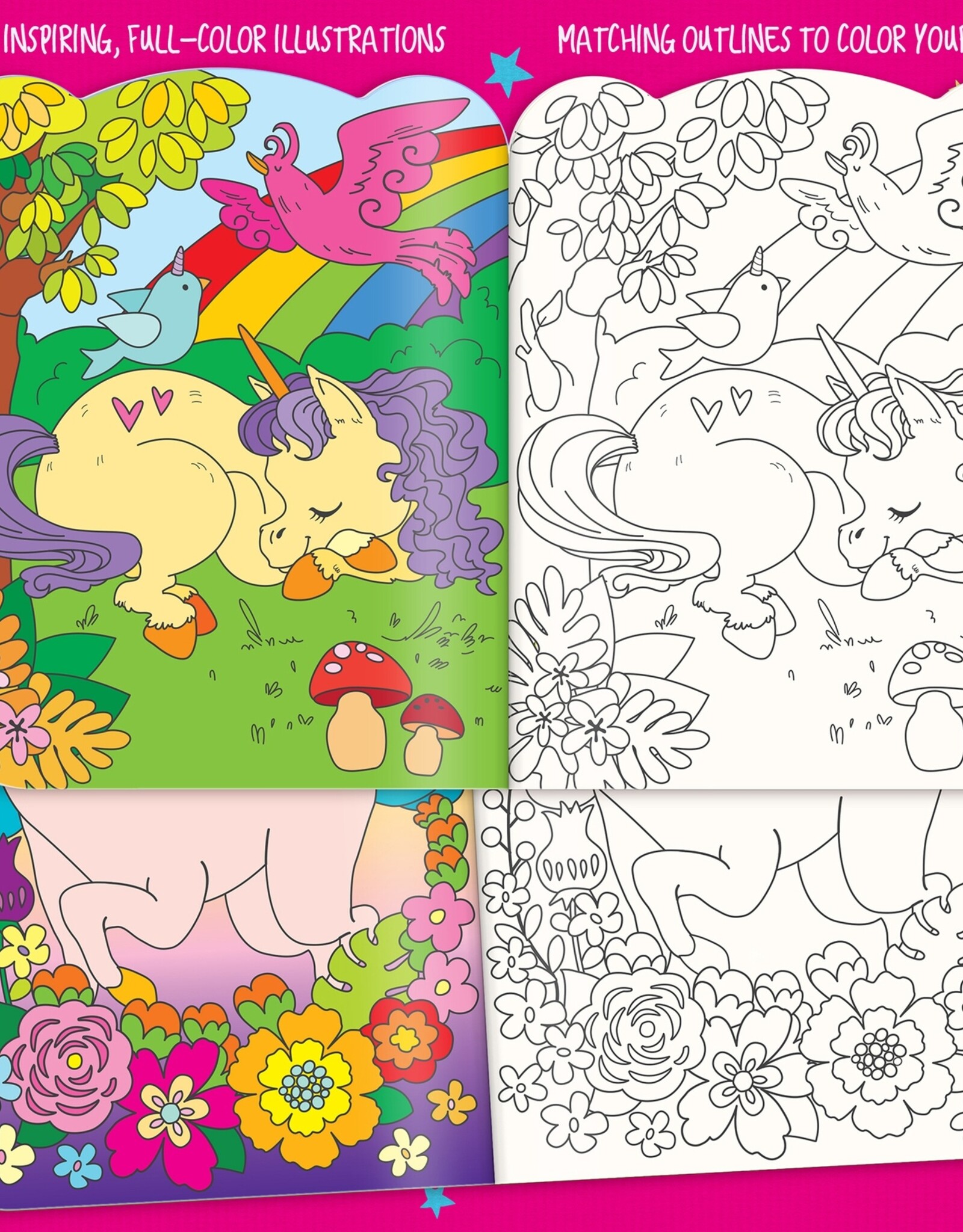 The Piggy Story Dry Erase Coloring Book w/Stickers Unicorn