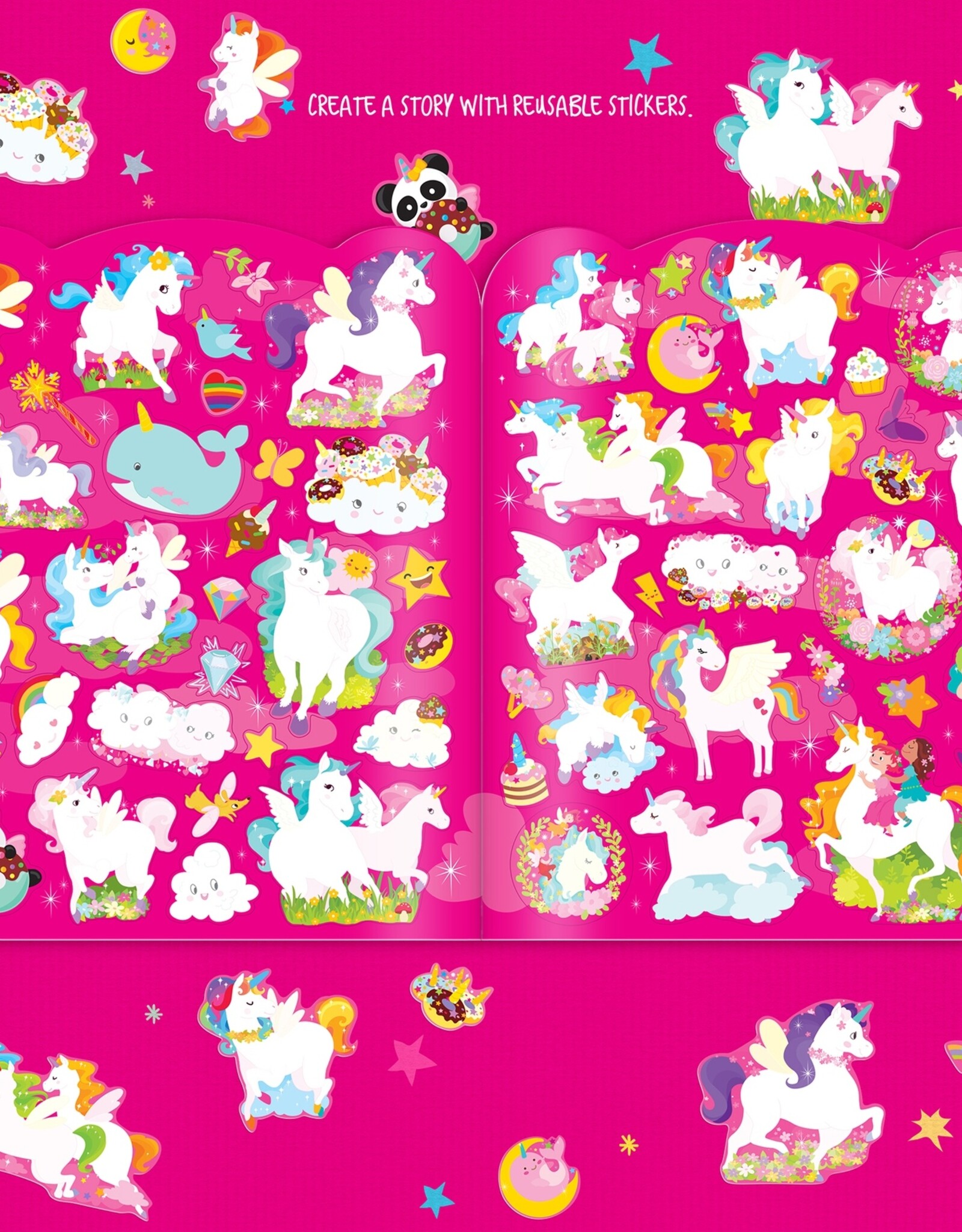 The Piggy Story Dry Erase Coloring Book w/Stickers Unicorn