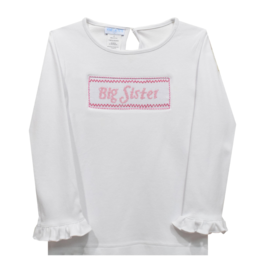 Vive la Fete White Big Sister Smocked Shirt