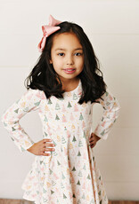 Swoon Baby 2477 Pink Christmas Trees Flair Dress