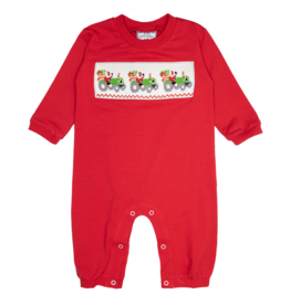 Three Sisters Christmas Tractor Romper