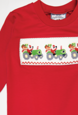 Three Sisters 717 Christmas Tractor Romper