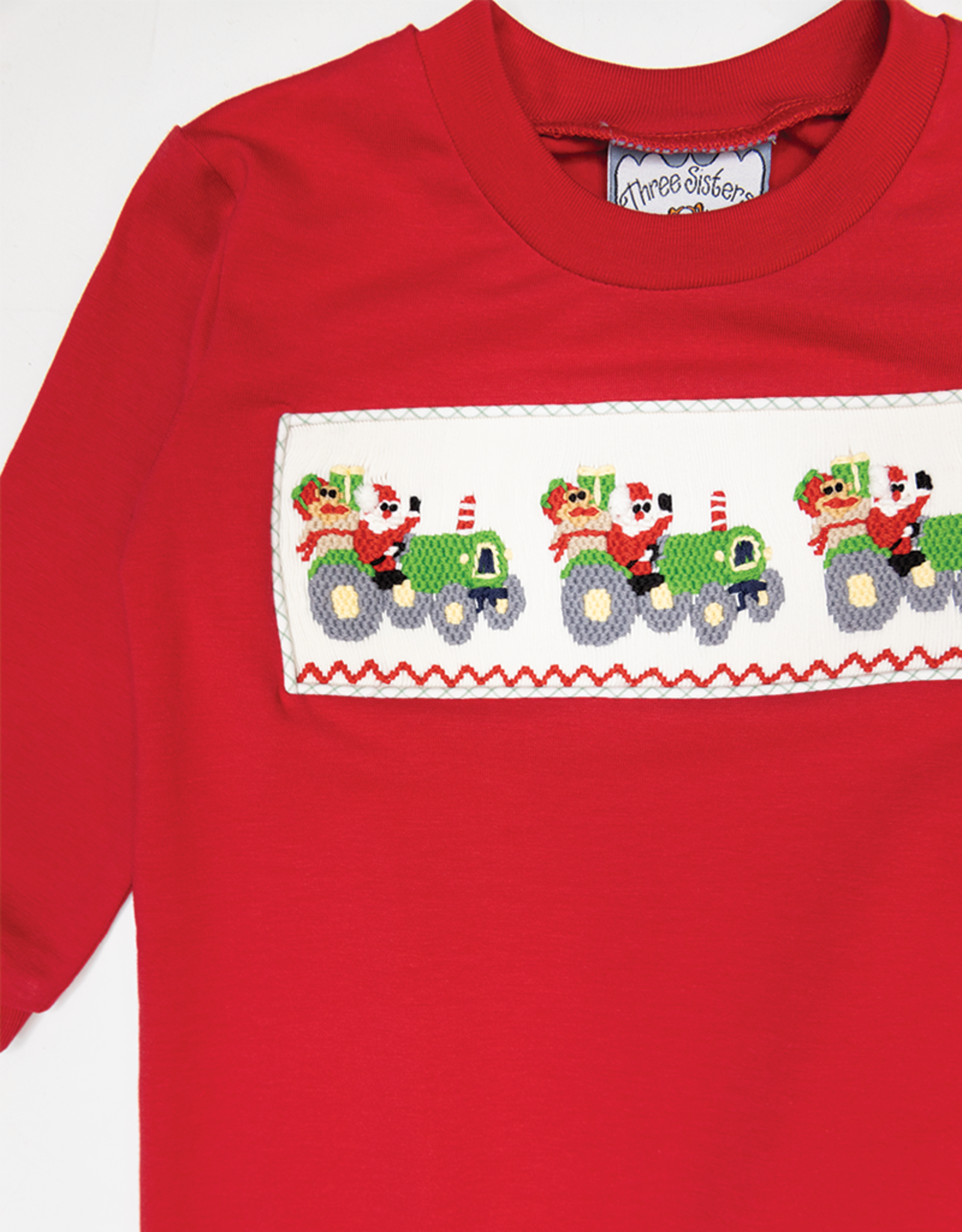 Three Sisters 717 Christmas Tractor Romper