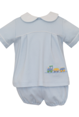 Petit Bebe 474M2 Train Knit Diaper Set