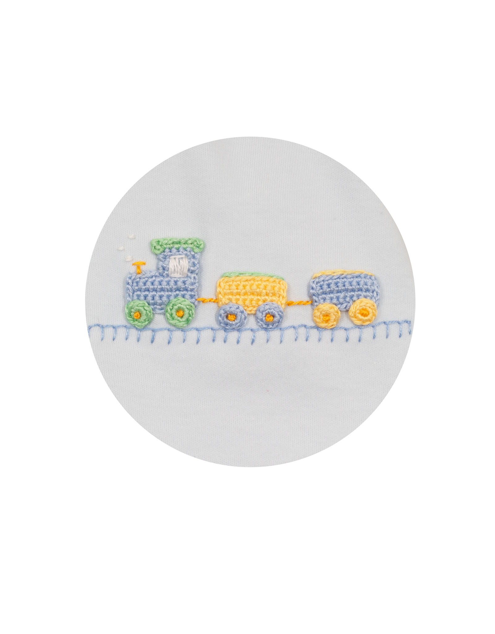Petit Bebe 474M2 Train Knit Diaper Set