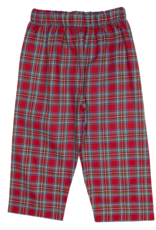 Delaney 26 Boy 2pc Red Plaid Pant Set