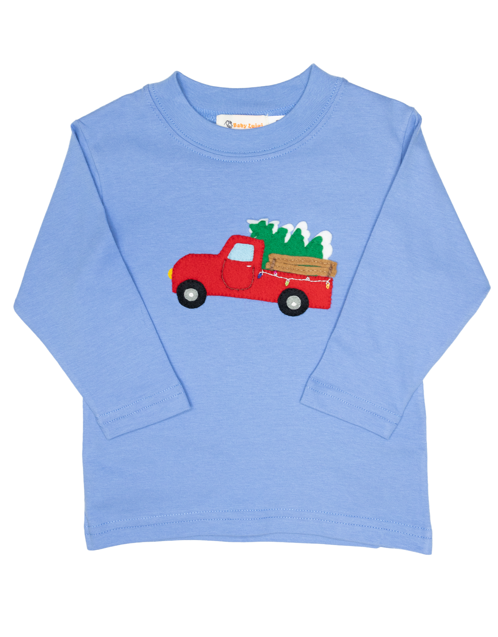 Luigi F24 LS Shirt Chambray Truck Snowy Tree