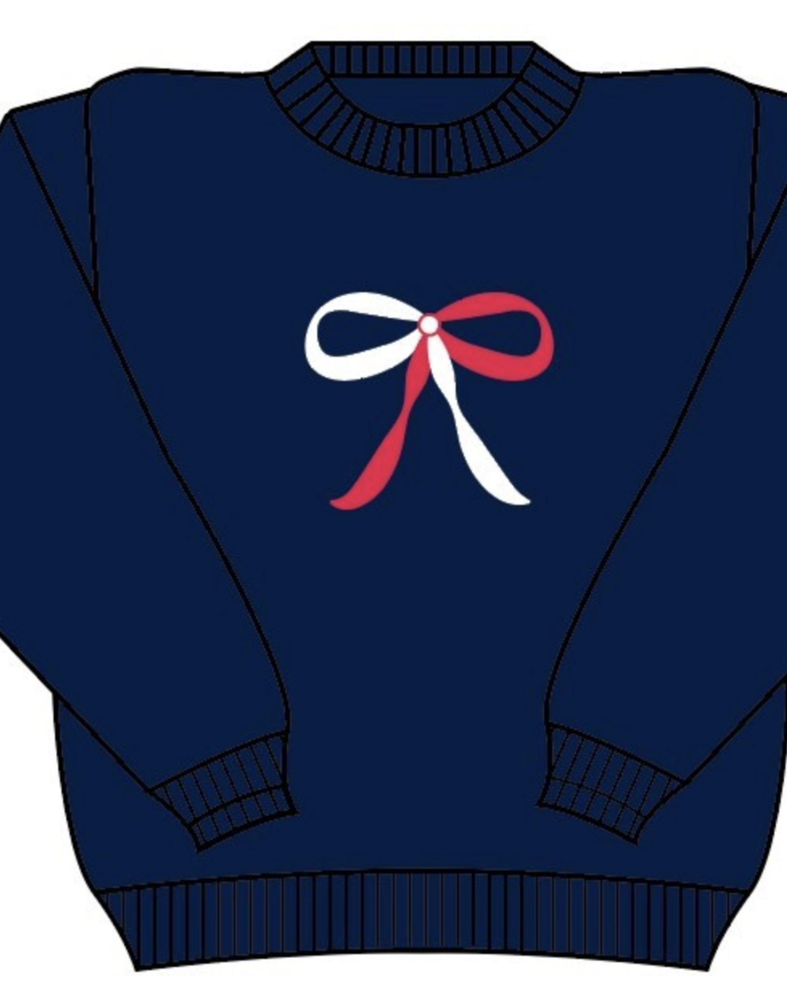 TBBC Isabelles Intarsia Sweater Nantucket Navy Bow