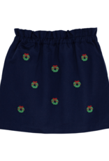 TBBC Critter Beasley Bow Skirt Navy/Wreaths