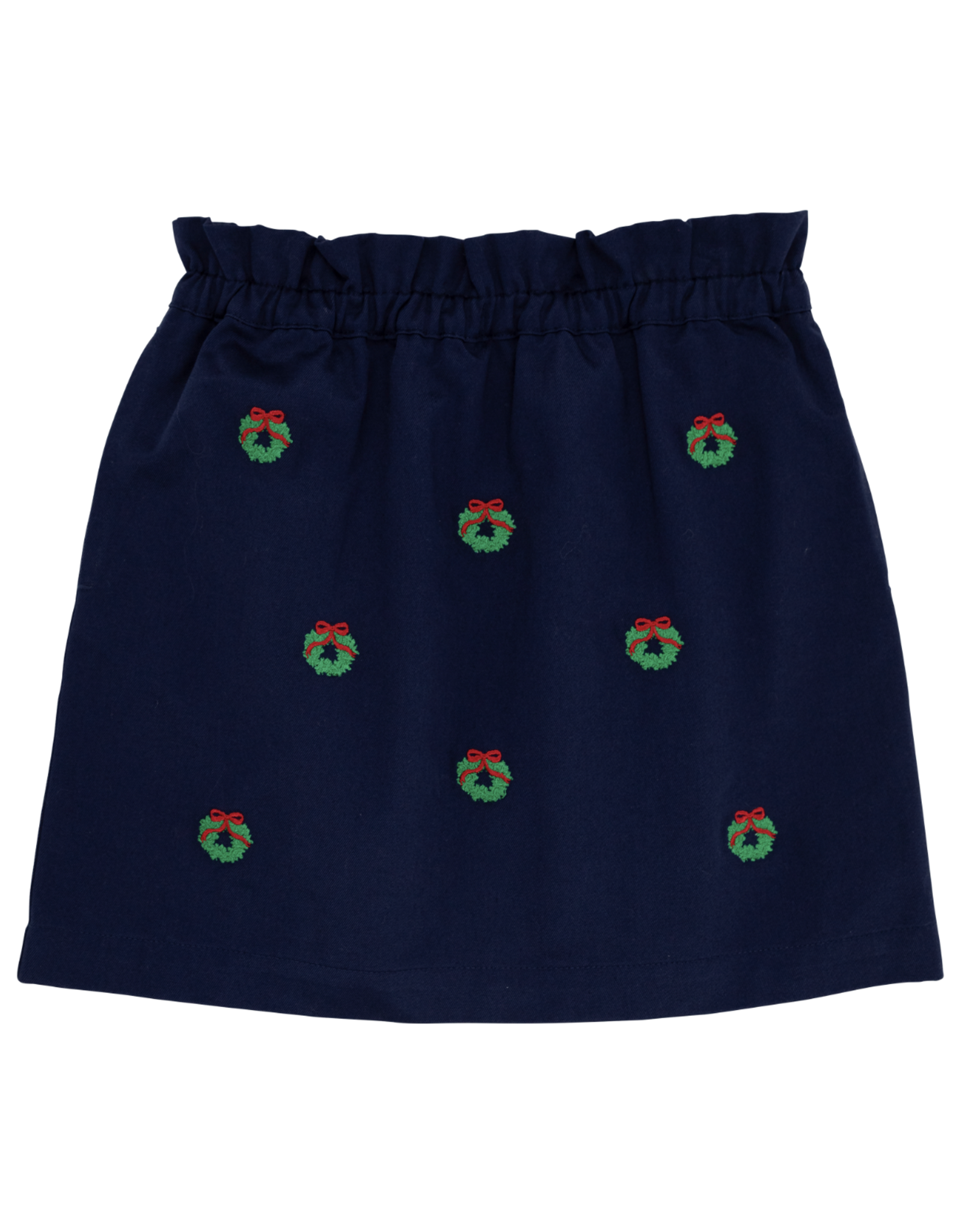 TBBC Critter Beasley Bow Skirt Navy/Wreaths