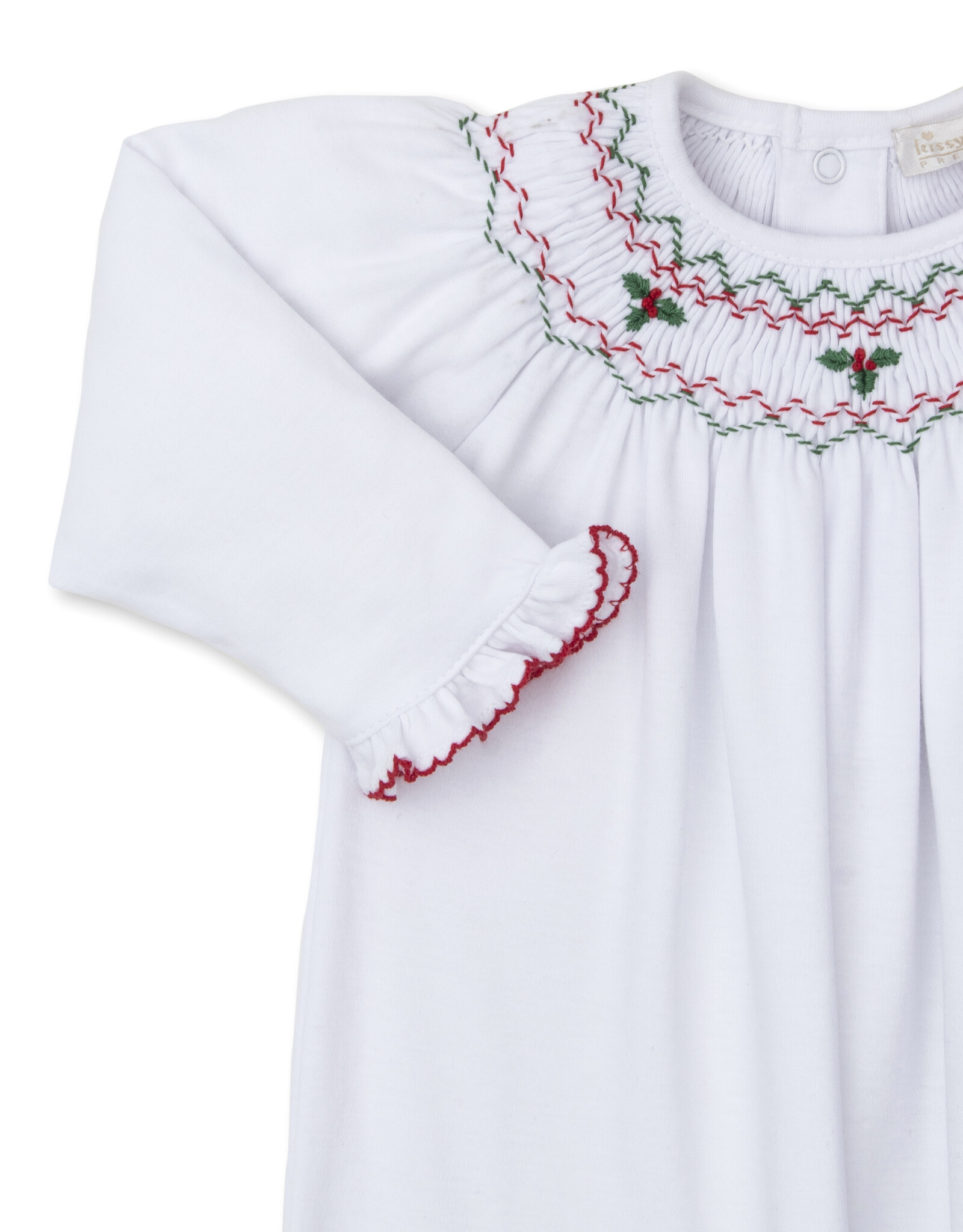Kissy Kissy CLB24 Holiday Mistletoe Smocked Sack