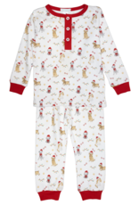 Lulu Bebe LBF24 Santa Puppy 2Pc PJ Set