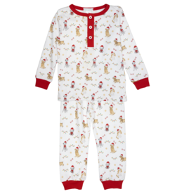 Lulu Bebe Santa Puppy 2Pc PJ Set