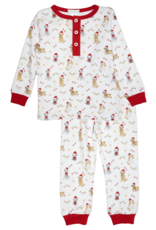 Lulu Bebe LBF24 Santa Puppy 2Pc PJ Set