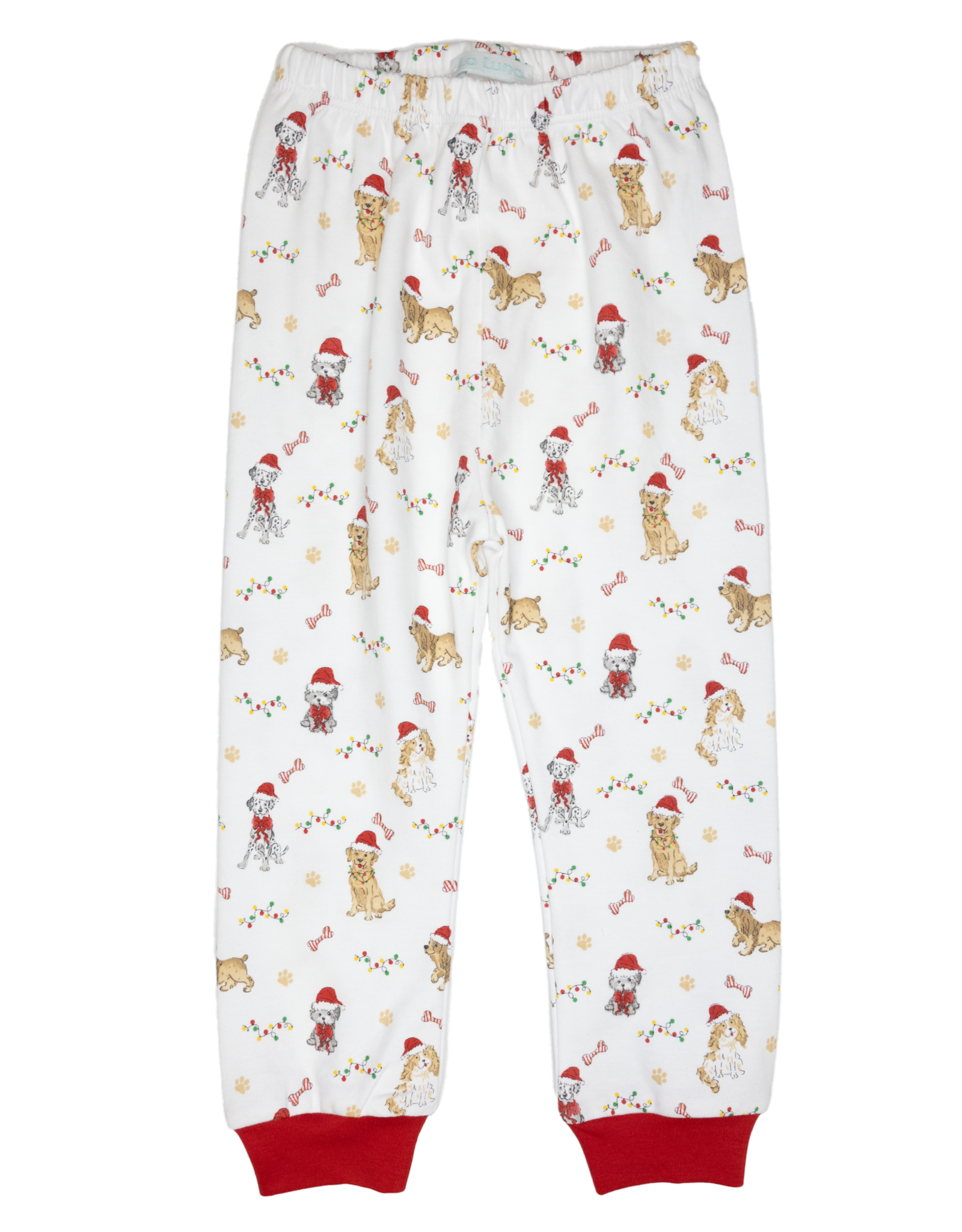 Lulu Bebe LBF24 Santa Puppy 2Pc PJ Set