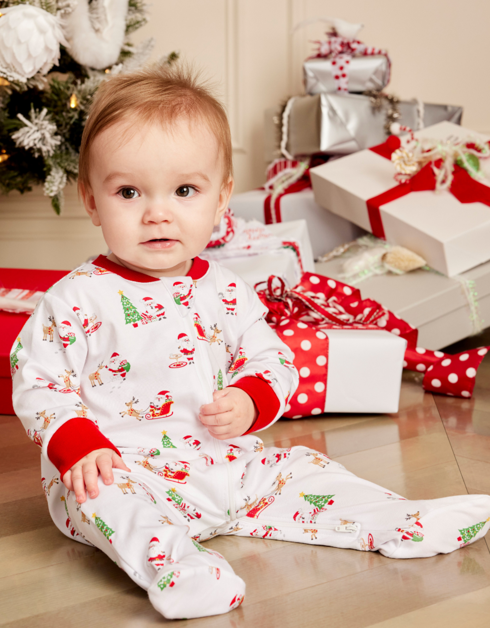 Kissy Kissy Christmas Magic Zip Footie