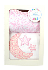 3 Marthas 3M boxed burp/bib set lullaby pink