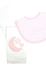 3 Marthas 3M boxed burp/bib set lullaby pink