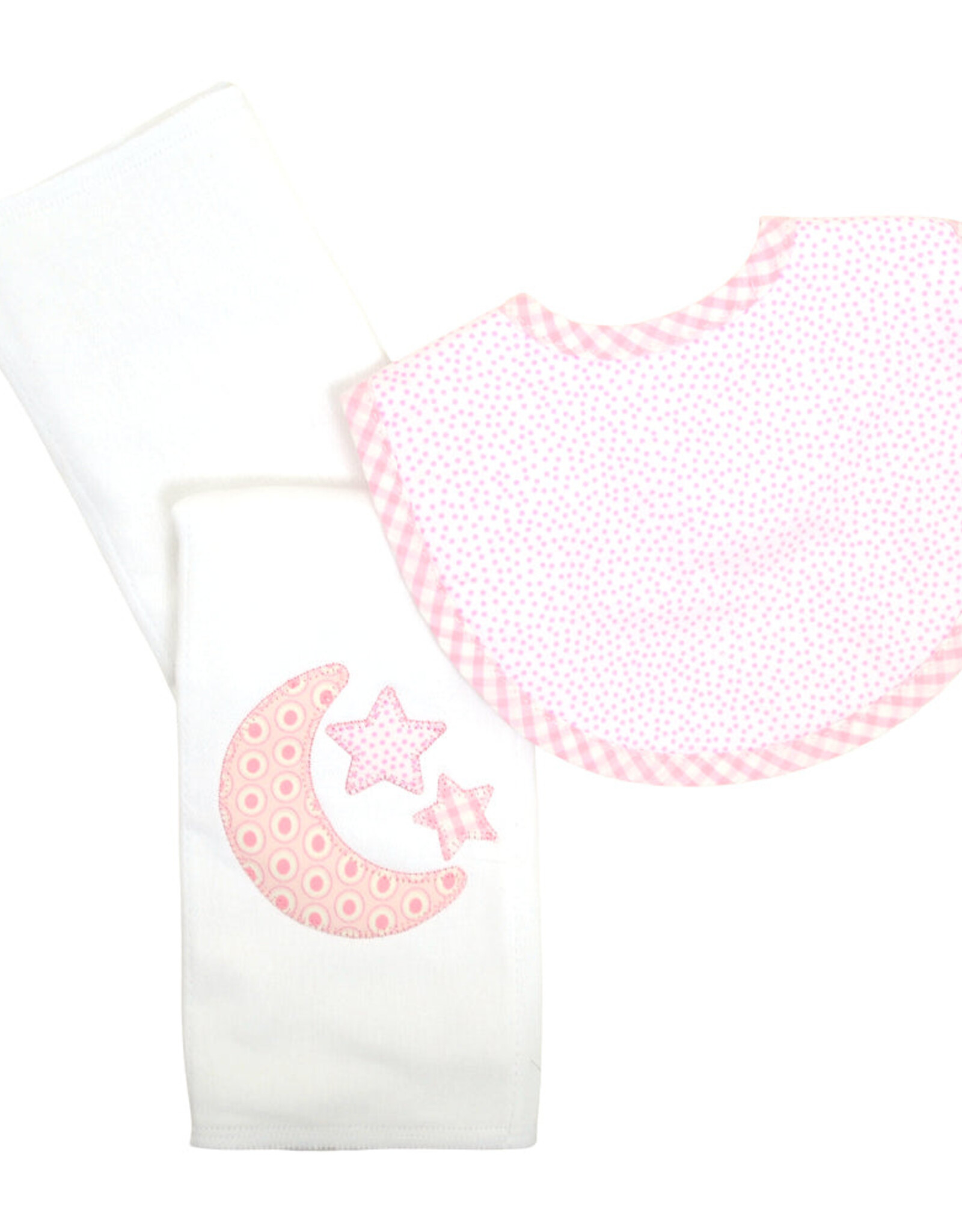 3 Marthas 3M boxed burp/bib set lullaby pink