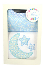 3 Marthas 3M boxed burp/bib set lullaby blue