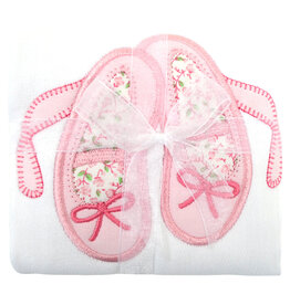 3 Marthas appliqued burp pad lab ballet shoes