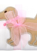 3 Marthas 3M appliqued burp pad lab puppy pink