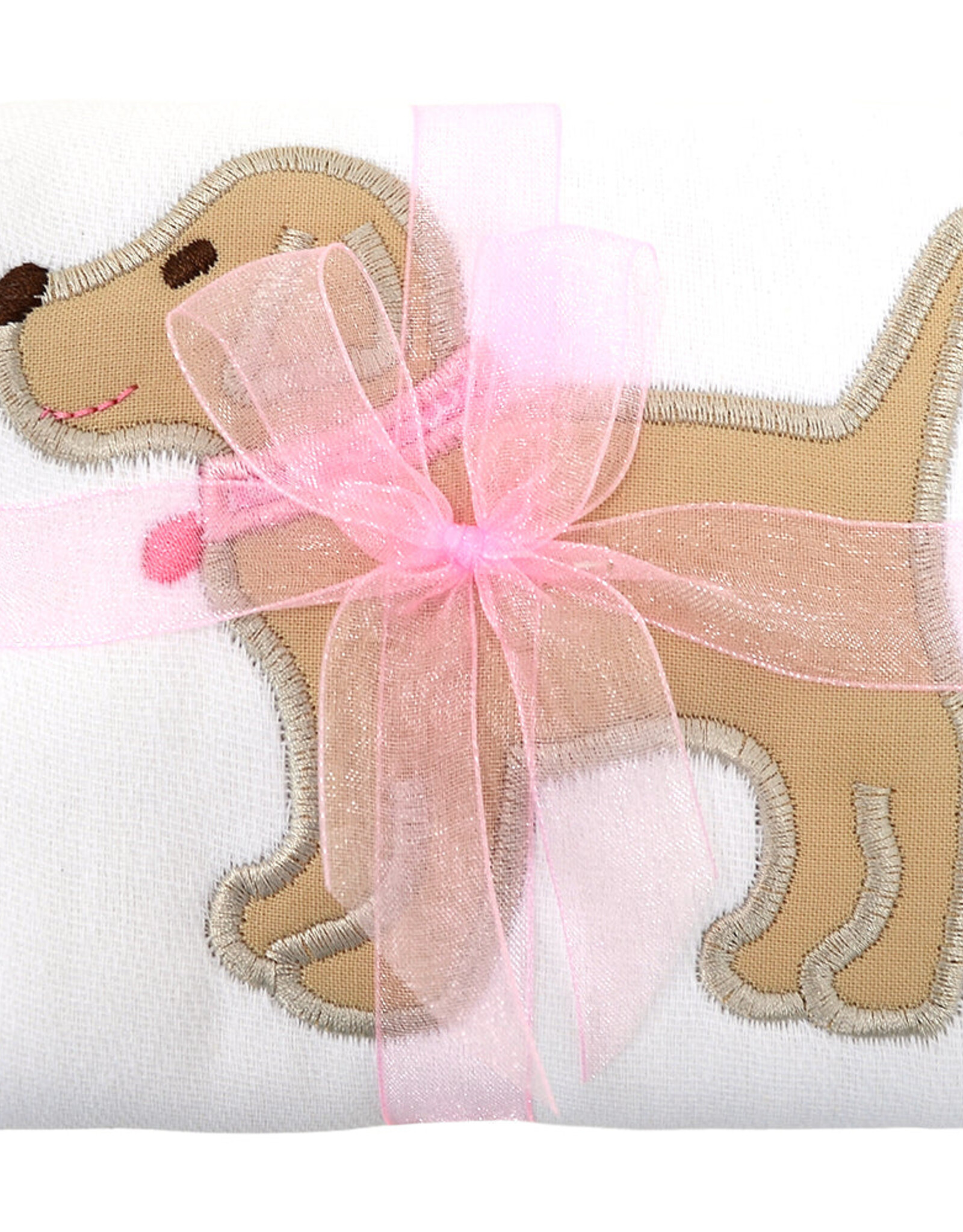 3 Marthas 3M appliqued burp pad lab puppy pink