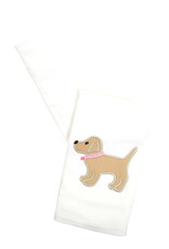3 Marthas 3M appliqued burp pad lab puppy pink