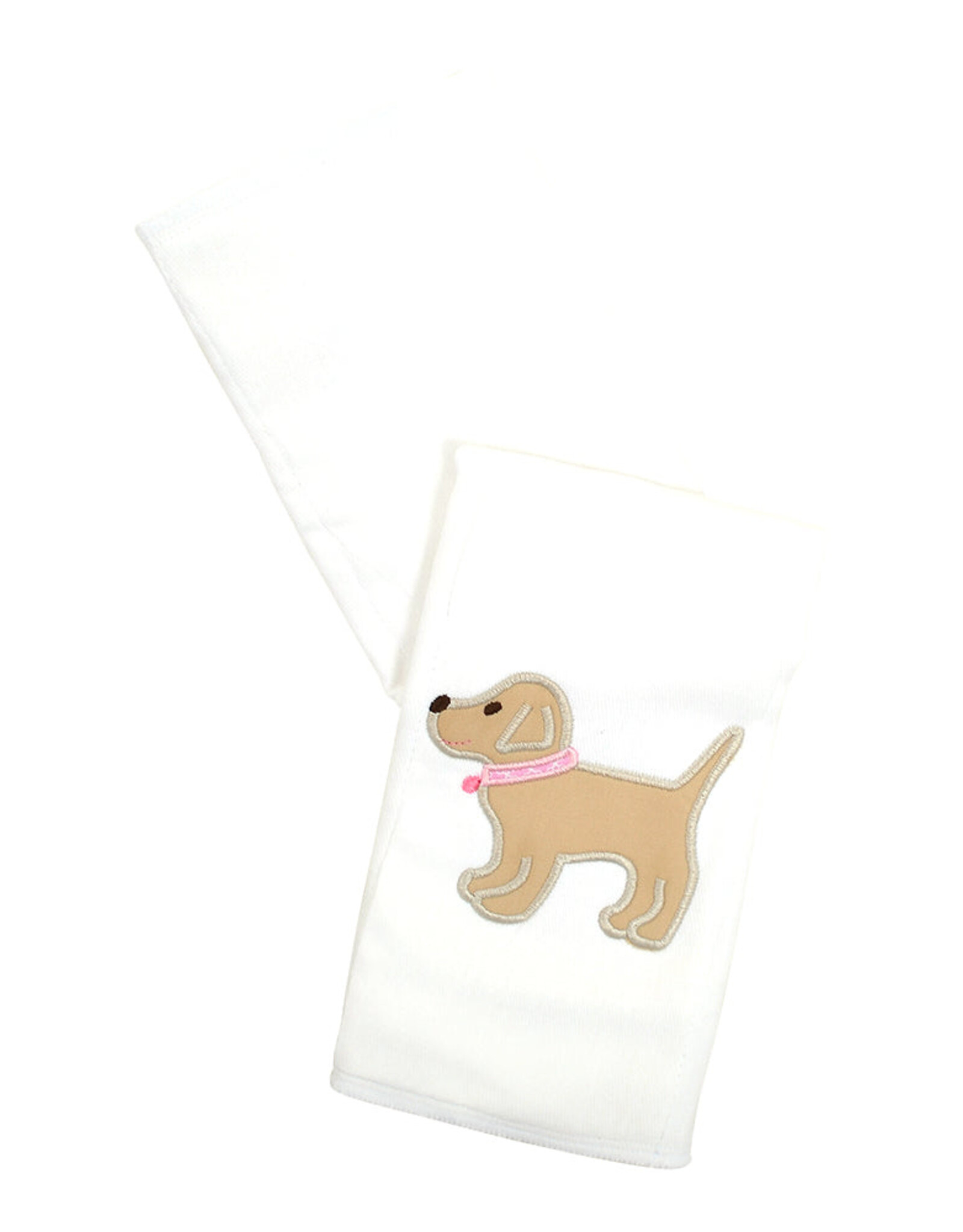 3 Marthas 3M appliqued burp pad lab puppy pink