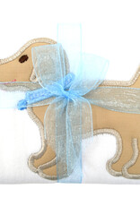3 Marthas 3M appliqued burp pad lab puppy blue