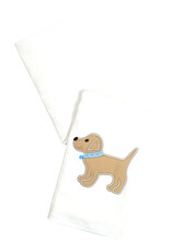 3 Marthas 3M appliqued burp pad lab puppy blue