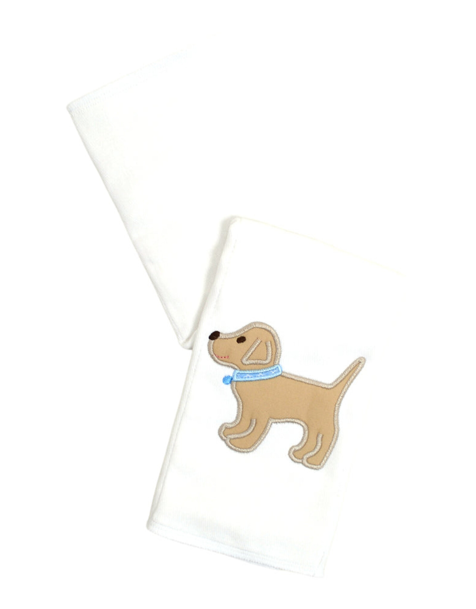3 Marthas 3M appliqued burp pad lab puppy blue